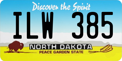 ND license plate ILW385