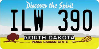 ND license plate ILW390