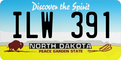 ND license plate ILW391