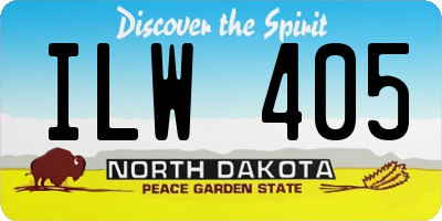 ND license plate ILW405