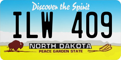 ND license plate ILW409