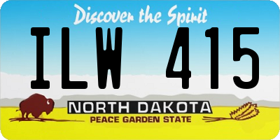 ND license plate ILW415