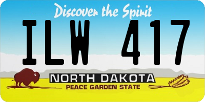 ND license plate ILW417
