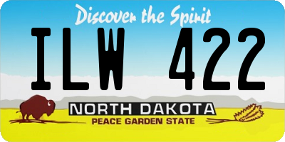ND license plate ILW422