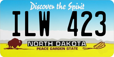 ND license plate ILW423