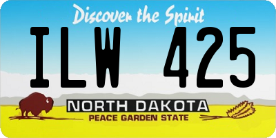 ND license plate ILW425