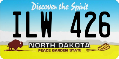 ND license plate ILW426