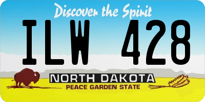 ND license plate ILW428