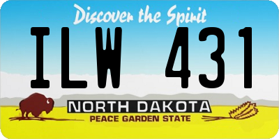ND license plate ILW431