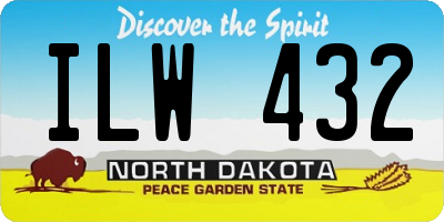 ND license plate ILW432