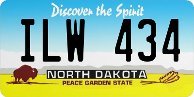 ND license plate ILW434
