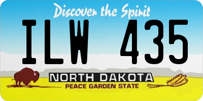 ND license plate ILW435