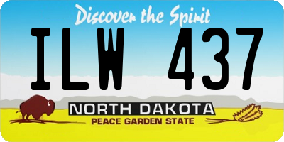ND license plate ILW437
