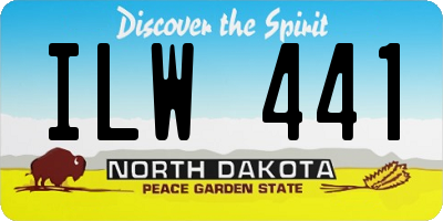 ND license plate ILW441