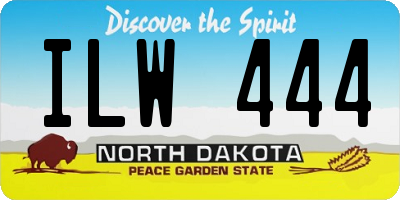 ND license plate ILW444
