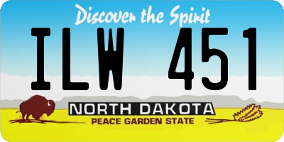 ND license plate ILW451