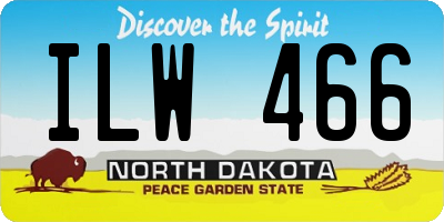ND license plate ILW466