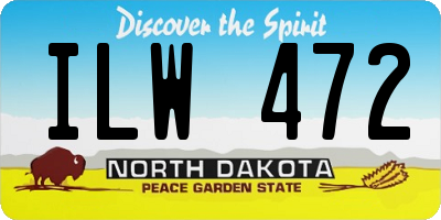 ND license plate ILW472