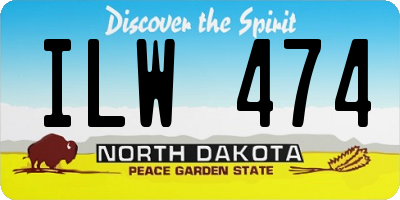 ND license plate ILW474