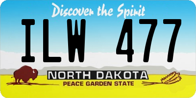 ND license plate ILW477
