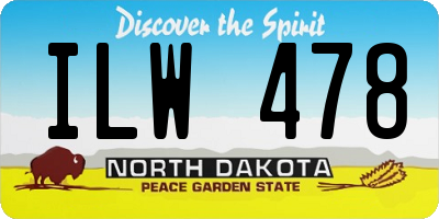 ND license plate ILW478