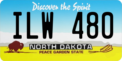 ND license plate ILW480