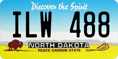 ND license plate ILW488