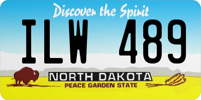 ND license plate ILW489