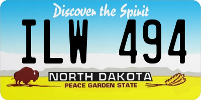 ND license plate ILW494