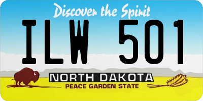 ND license plate ILW501