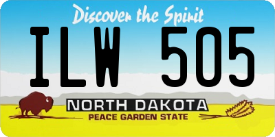 ND license plate ILW505