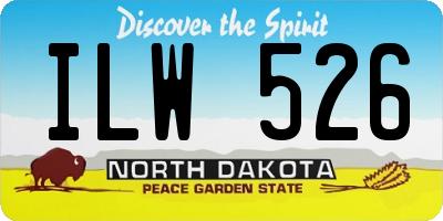 ND license plate ILW526