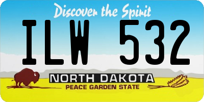 ND license plate ILW532