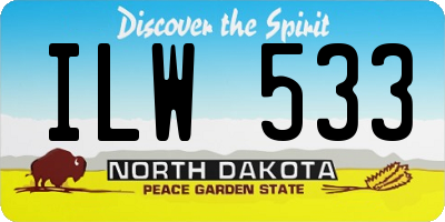 ND license plate ILW533
