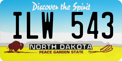 ND license plate ILW543