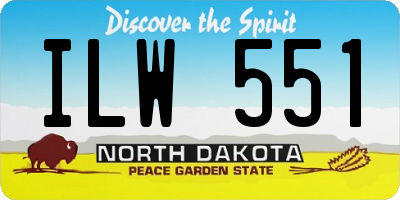 ND license plate ILW551