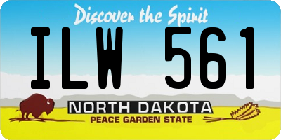 ND license plate ILW561