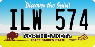 ND license plate ILW574