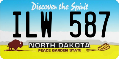 ND license plate ILW587