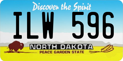 ND license plate ILW596