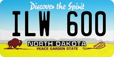 ND license plate ILW600