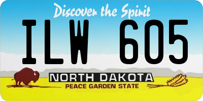 ND license plate ILW605