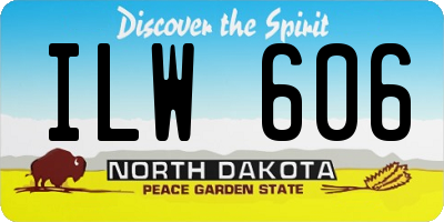 ND license plate ILW606