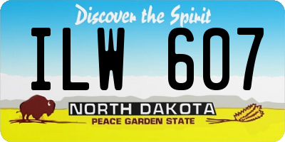 ND license plate ILW607