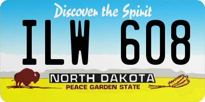 ND license plate ILW608