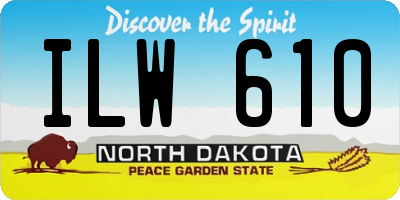 ND license plate ILW610