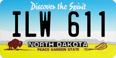 ND license plate ILW611