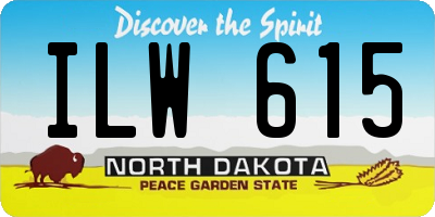 ND license plate ILW615