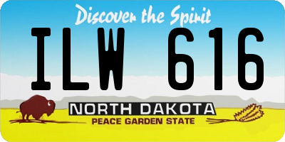 ND license plate ILW616