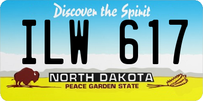 ND license plate ILW617